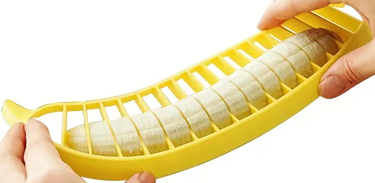 "New" Multifunctional Fruit Slicer - Reusable Banana, and Egg Slicer 11