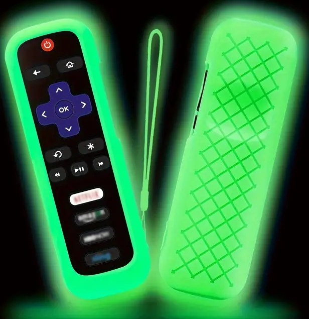 "New" Universal Luminous Silicone Remote Control Cover for Roku 17