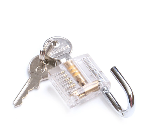 "New" Transparent Mini Lock for Locksmith Practice or Training