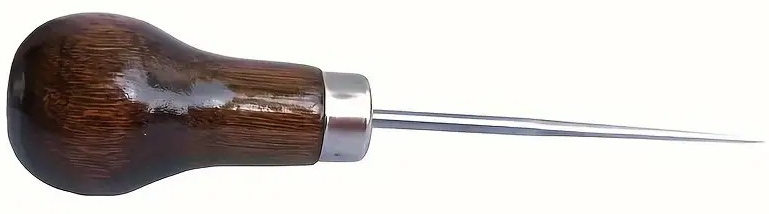 "New" Stainless Steel Awl with Wooden Handle                                                                        16