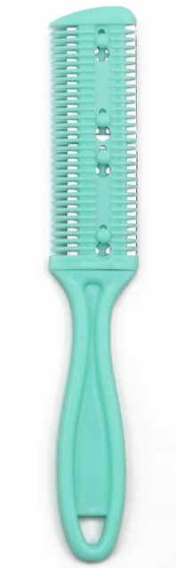 "New" Green Professional Double Blade Hair Cutting Razor Comb