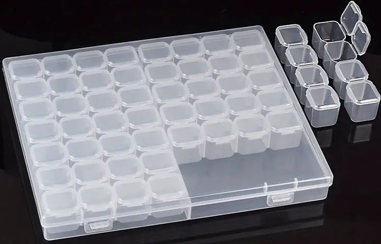 "New" (4 Pack) 56 Removable Mini Grid Modern Plastic Storage Box