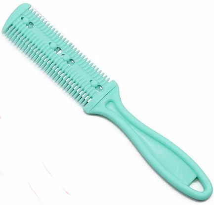 "New" Green Professional Double Blade Hair Cutting Razor Comb