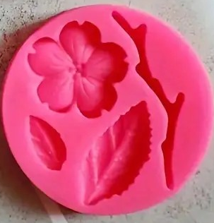 "New" Silicone Peach Flower Shape Mold for DIY Candles and Aromatherapy                        20