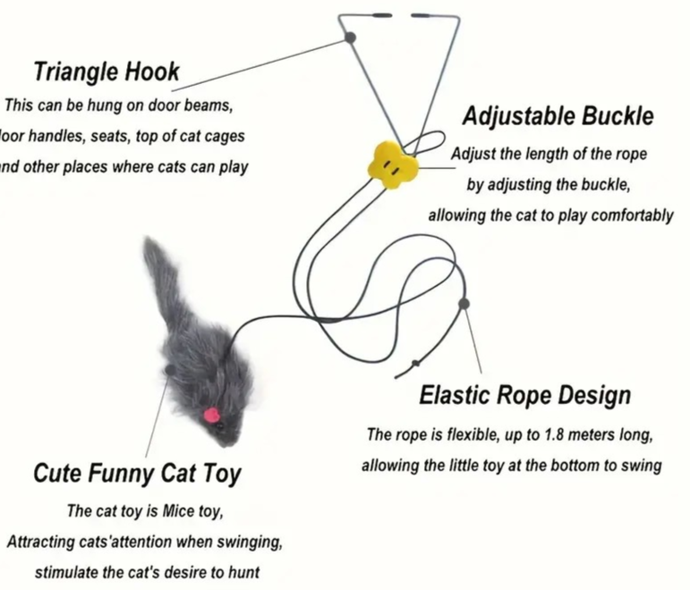 "New" Adjustable Hanging Cat Toy                                                                                                        20