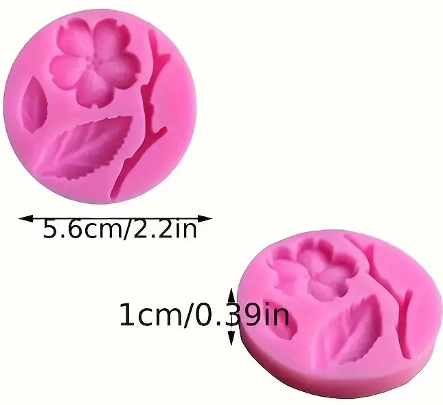 "New" Silicone Peach Flower Shape Mold for DIY Candles and Aromatherapy                        20