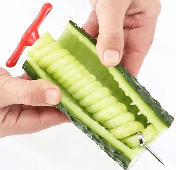 "New" Cucumber Spiral Needle for Garnishes and Salad Decorations                                    17