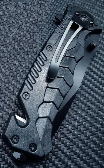 "New" Black Men's EDC Glass Breaking Pocket Knife for Emergency Outdoor Survival                           23
