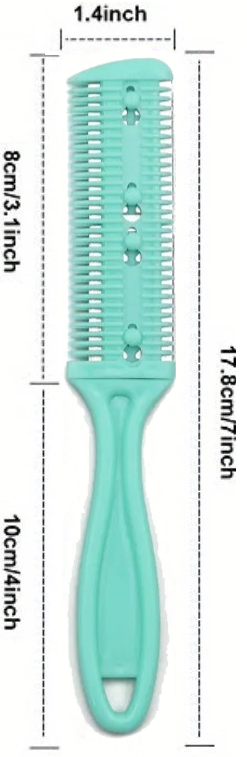 "New" Green Professional Double Blade Hair Cutting Razor Comb