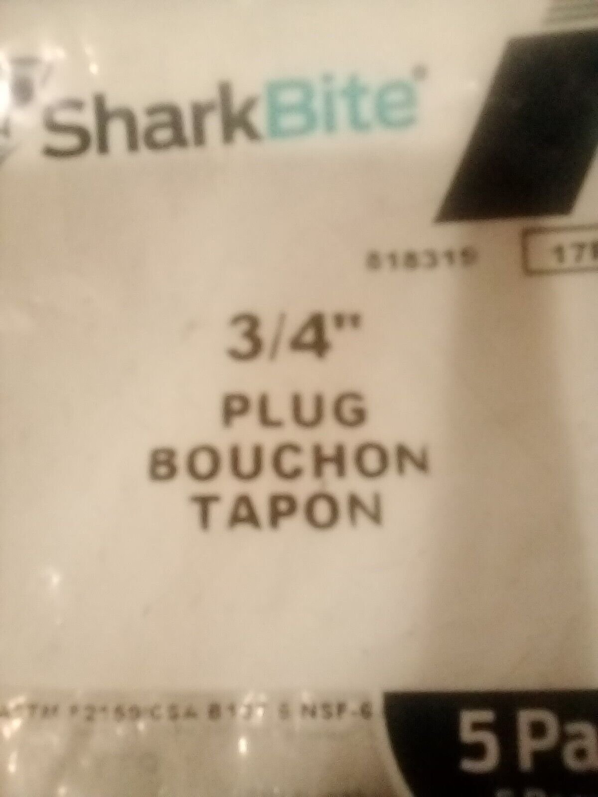 697285503090 "New" SharkBite 3/4-in PEX Crimp Poly Plug (5-Pack) UP518Z5