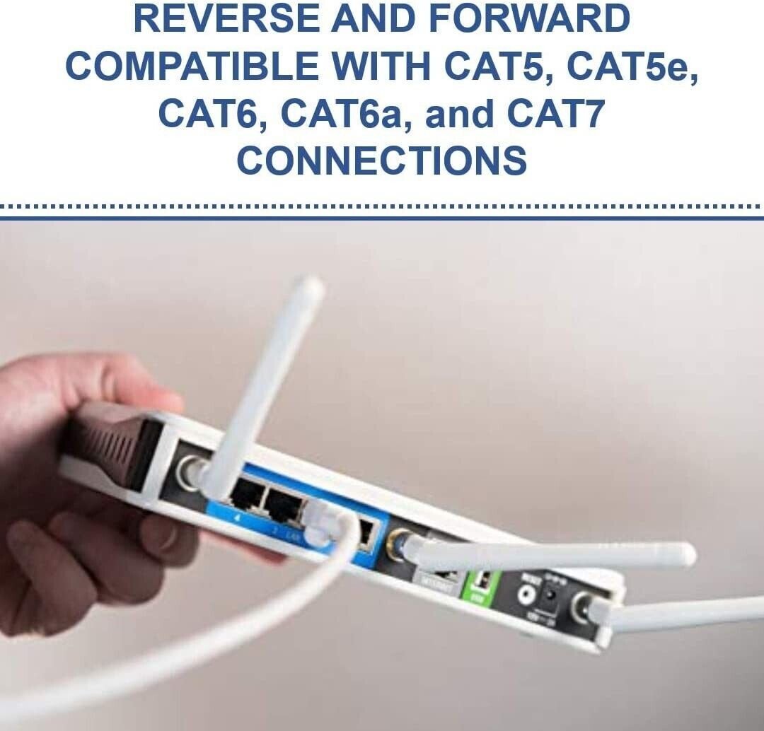 804428031734 Legrand - On-Q CAT 5e Patch Cable, 10Gbps Eth Speed, 50' AC3550WHV1