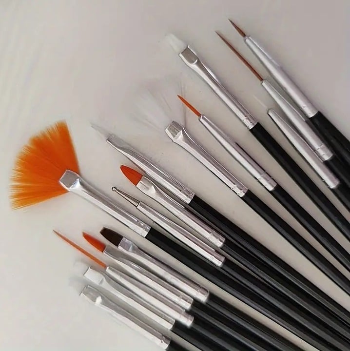 "New" (2 Pack) 15pcs Fine Detail Paint Brush Sets                             17