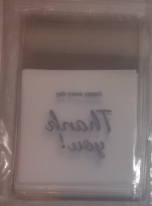 "New" 50Pc Transparent "Thank You" Words Adhesive Bags 3 In x 4 In            18