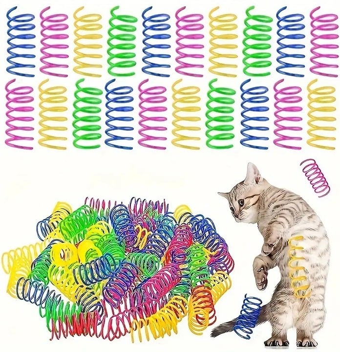 "New" 4-Pack Interactive Cat Spring Toys                                      16