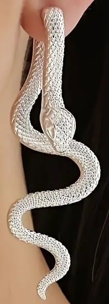 "New" Vintage Snake Shaped Front and Rear Earrings                            16