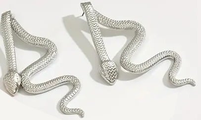 "New" Vintage Snake Shaped Front and Rear Earrings                            16