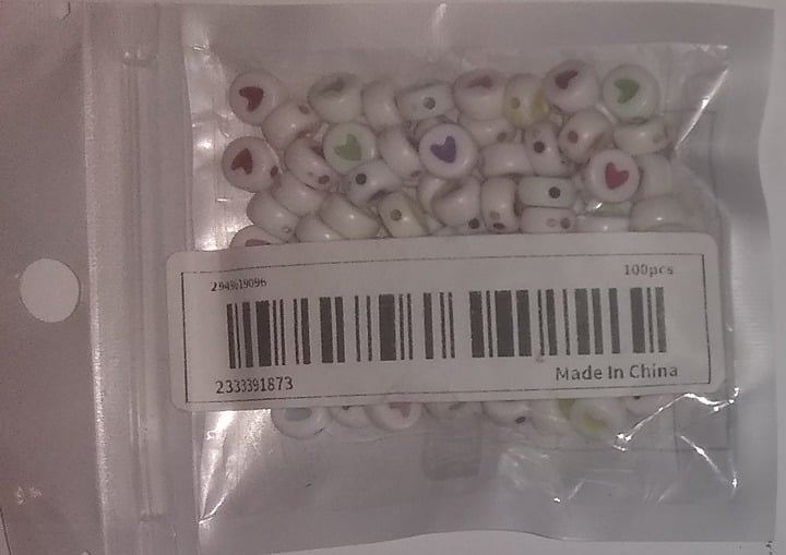 "New" 100 Pcs 7mm Mixed Color Love Acrylic Beads                              13