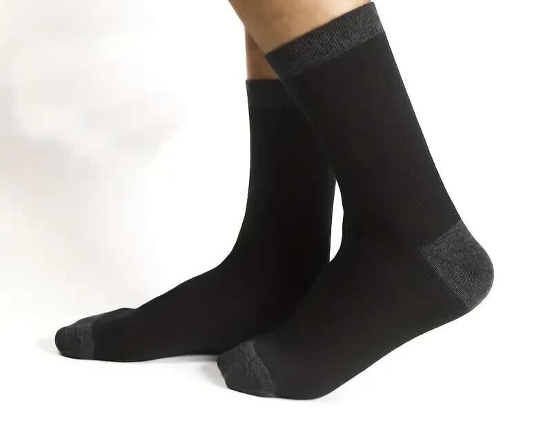 4526770852 "New"10 Pairs Of Men's Solid Crew Socks, Comfy Breathable, and Casual