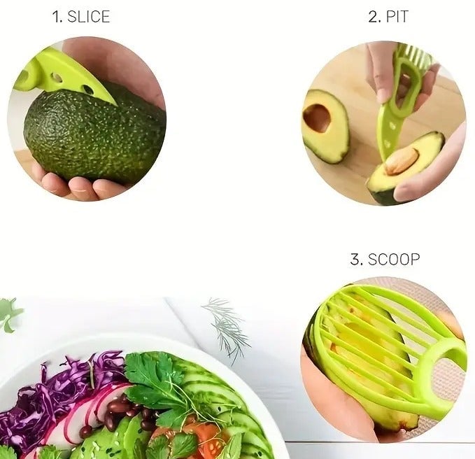 "New" 3-in-1 Avocado Peeler, Slicer, and Corer                                17