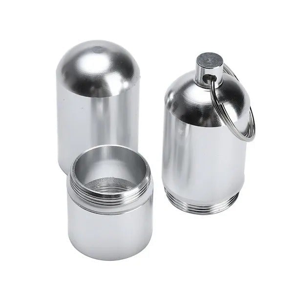 "New" Aluminum Waterproof Capsule/Toothpick Holder                            16