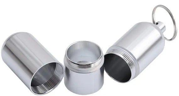 "New" Aluminum Waterproof Capsule/Toothpick Holder                            16