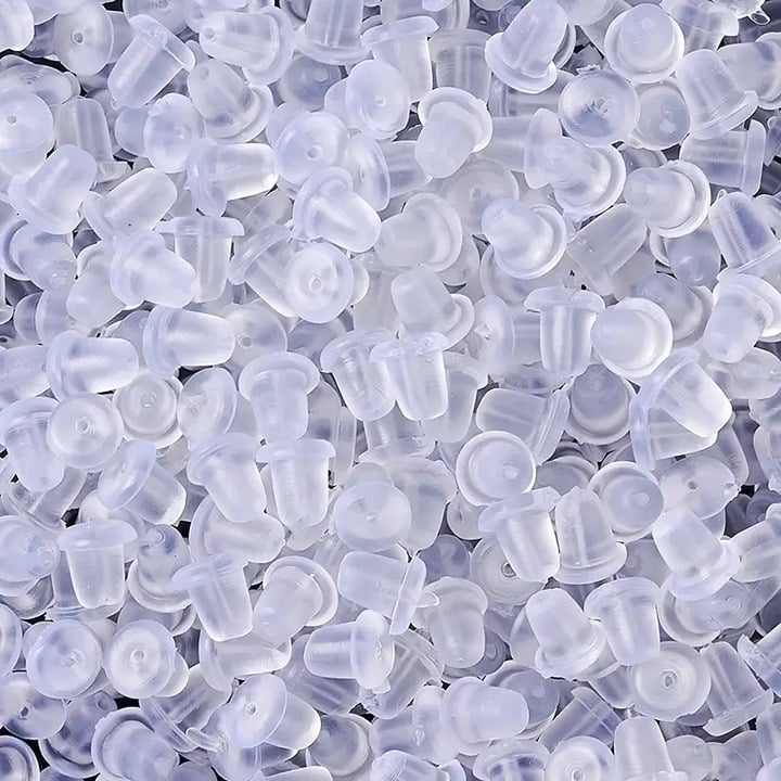 "New" (500 Pieces) Plastic Ear Nuts Earring Backs for Stud Earrings           13