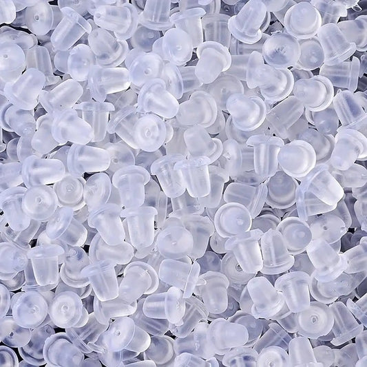 "New" (500 Pieces) Plastic Ear Nuts Earring Backs for Stud Earrings           13