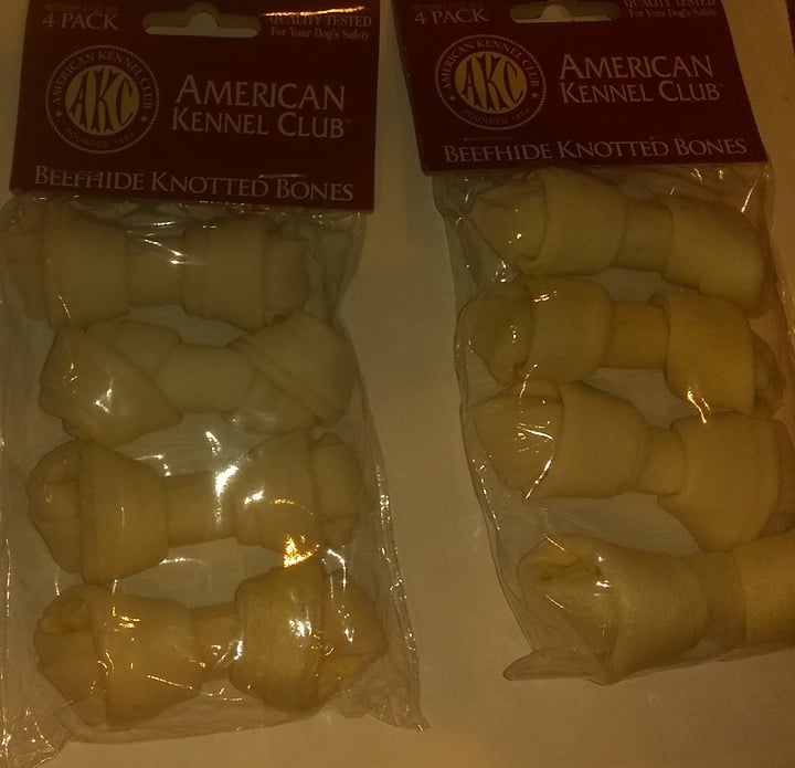 "New" (2Pack) A.K.C Beefhide Knotted Bone Mini