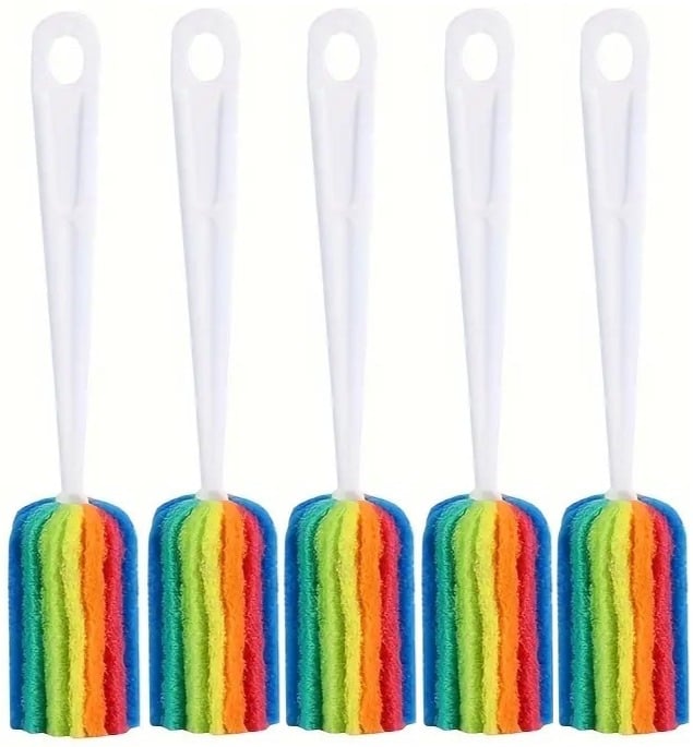 "New" (5 Pack) Multi-Purpose Glass Cleaning Brush with Handle                 20