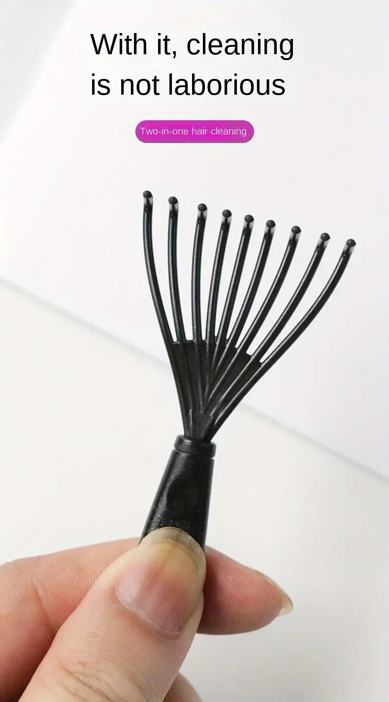 "New" 2 Brushes Cleaning Rakes &amp; Handheld Mini Hair Brush Rakes               14