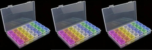 "New" (3 Pack) 28 Grids Multicolored Compartment Organizer Storage Box        20