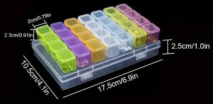 "New" (3 Pack) 28 Grids Multicolored Compartment Organizer Storage Box        20