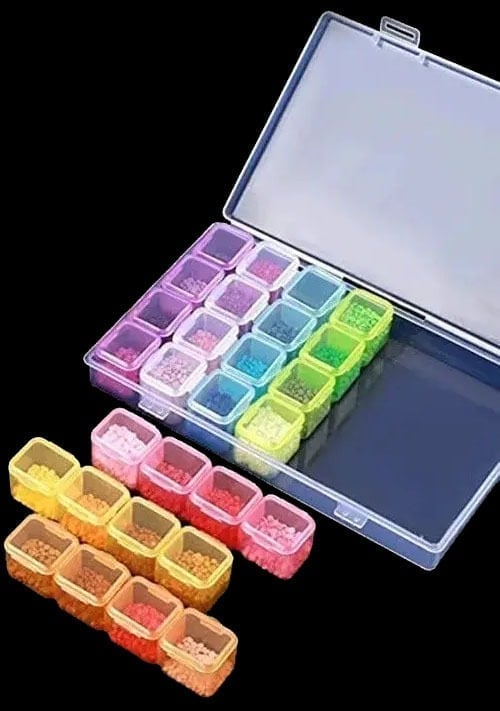 "New" (3 Pack) 28 Grids Multicolored Compartment Organizer Storage Box        20