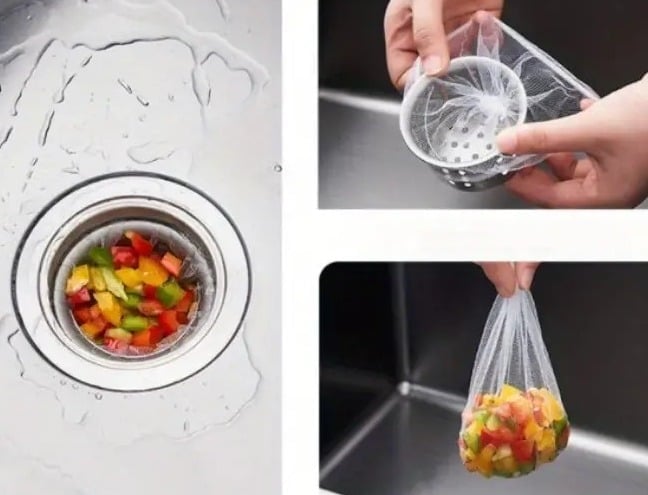 "New" 20 Pc Disposable Mesh Sink Strainer Bags                                20