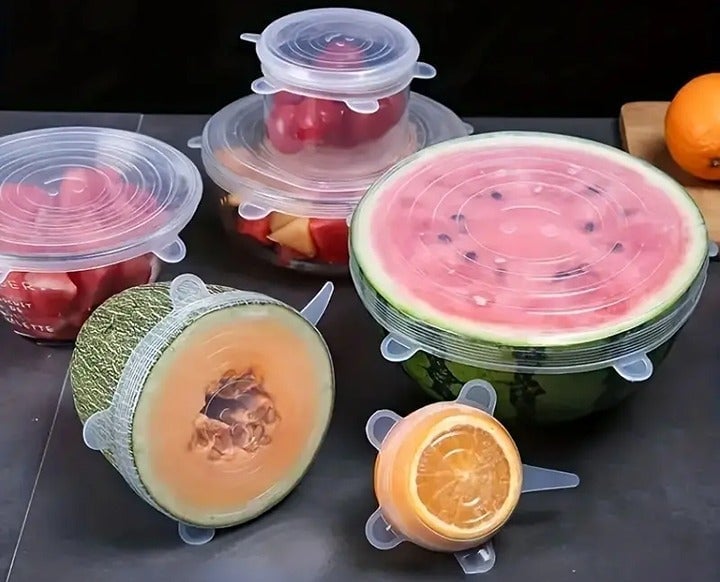 "New" 6Pcs/Set Multifunctional Silicone Kitchenware Stretch Lids             13