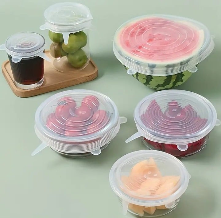 "New" 6Pcs/Set Multifunctional Silicone Kitchenware Stretch Lids             13