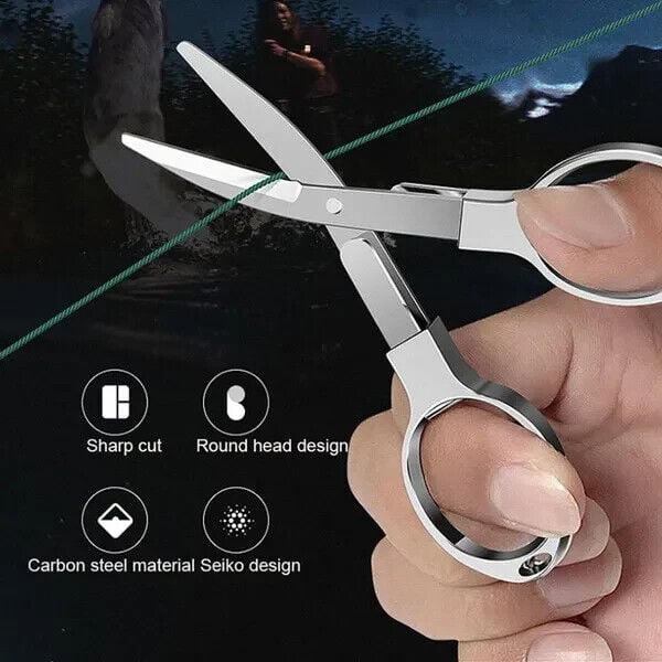 "New" Stonego Folding Safety Scissors Comfortable Zinc Alloy Grip