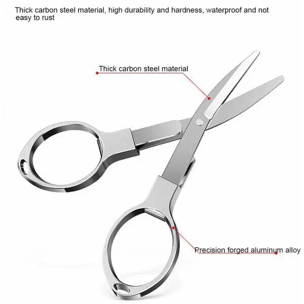 "New" Stonego Folding Safety Scissors Comfortable Zinc Alloy Grip