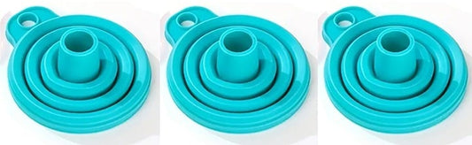 "New" 3 Pcs Silicone Collapsible Funnel Set - Kitchen Gadgets &amp; Utensils      20