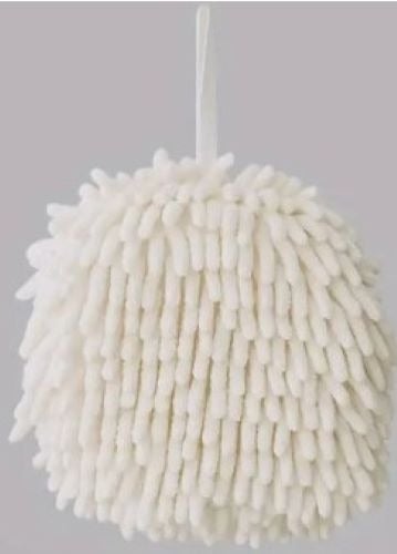 "New" Fluffy Chenille Hanging, Absorbent, Bathroom Towel Ball                 18