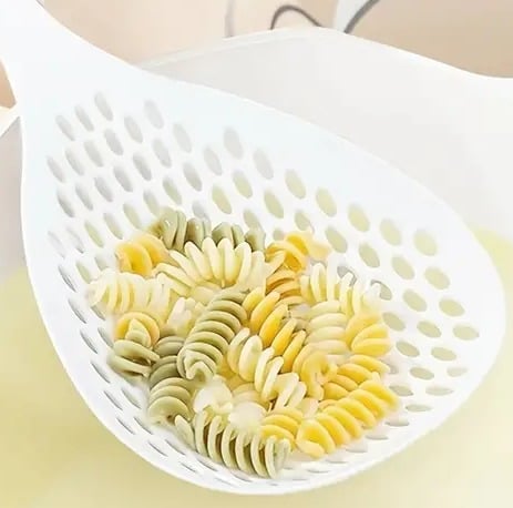 "New" White Durable &amp; Heat Resistant Mesh Colander for Draining &amp; Serving     11