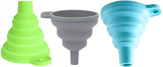 "New" (3 Pack) Foldable Silicone Funnel Suitable for Kitchen Supplies         20