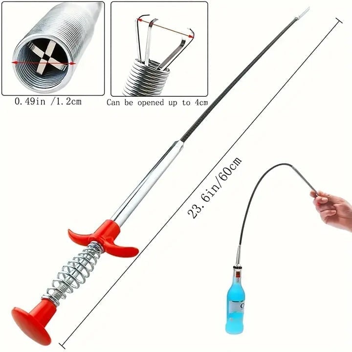 "New" Flexible Drain Cleaning Tool with Grapple Hook (23.6 Inch)              20