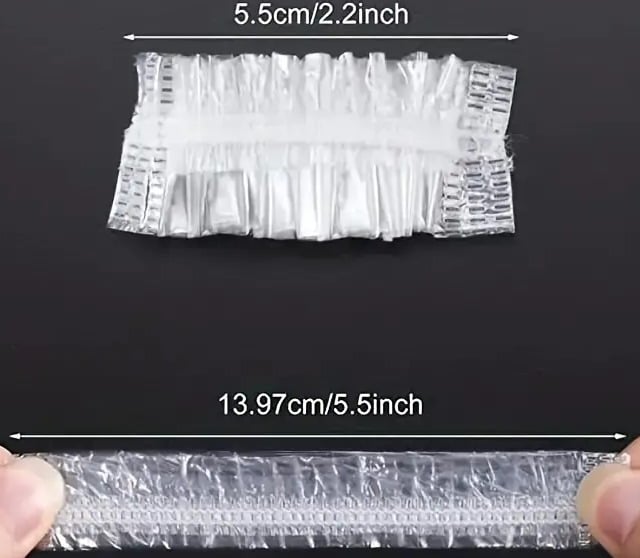 "New" 100pcs Disposable Elastic Clear Shower Ear Covers                       19