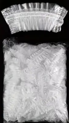 "New" 100pcs Disposable Elastic Clear Shower Ear Covers                       19