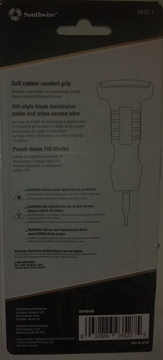 "New" PDTC-1 Comfort Grip Punchdown Tool, 110-style.                          11