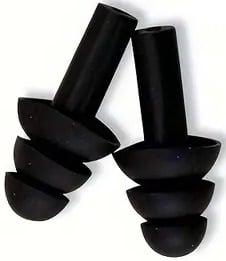 "New" Black Soft Silicone Earplugs - Reusable, Uncorded, Waterproof           11