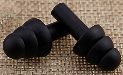 "New" Black Soft Silicone Earplugs - Reusable, Uncorded, Waterproof           11