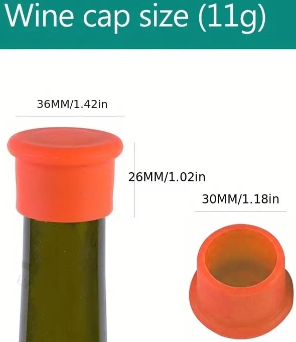 "New" Leak-Proof Silicone Seals: Versatile Wine &amp; Beer Stoppers               17