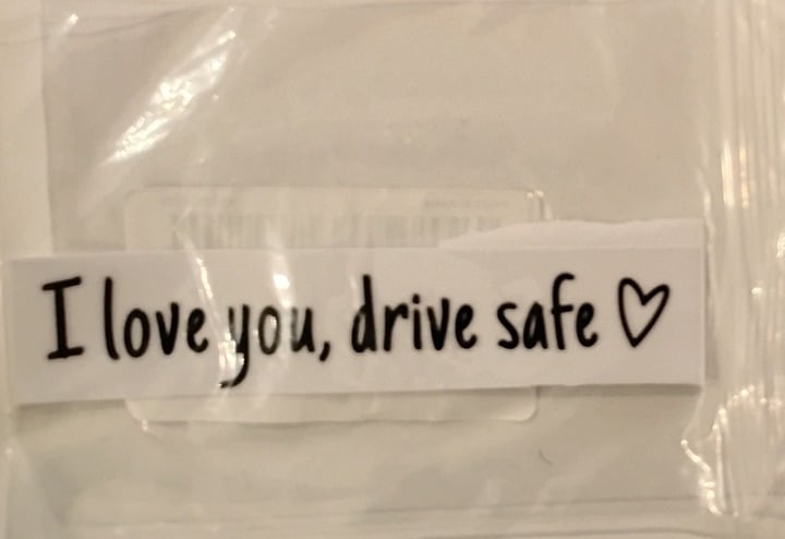 "New" 1 Pc "I Love You Drive Safe" Rearview Mirror Decal Sticker       13